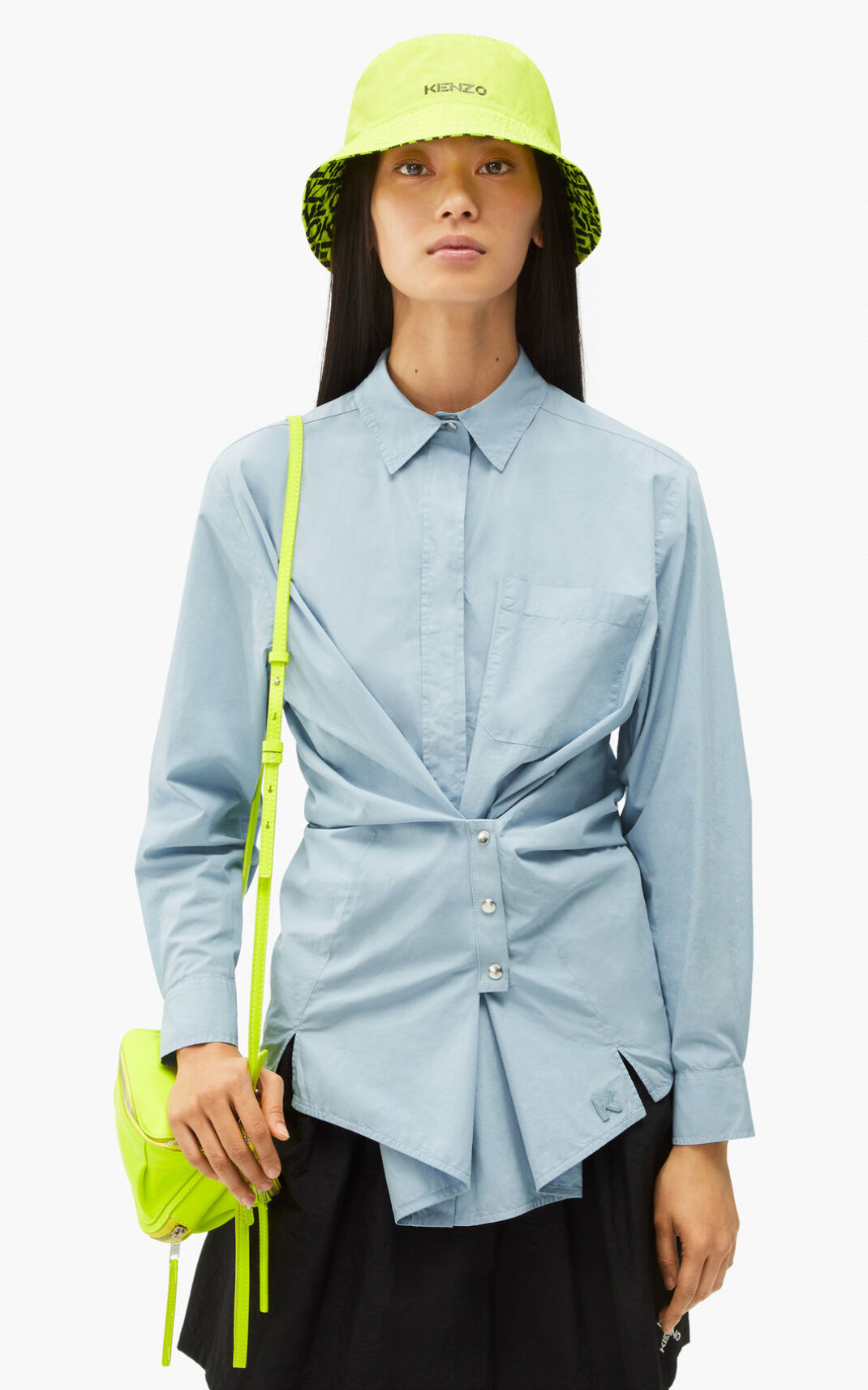 Camisa Kenzo Long knotted Mujer Gris - SKU.2023891